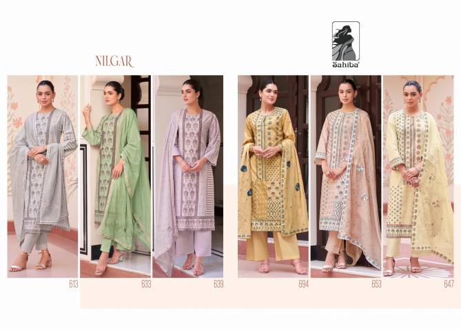 Nilgar By Sahiba Hand Work Cotton Dress Material Wholesale Shop In Surat